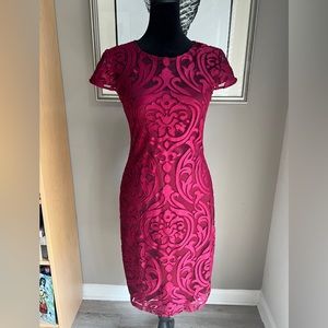 INC red lace dress